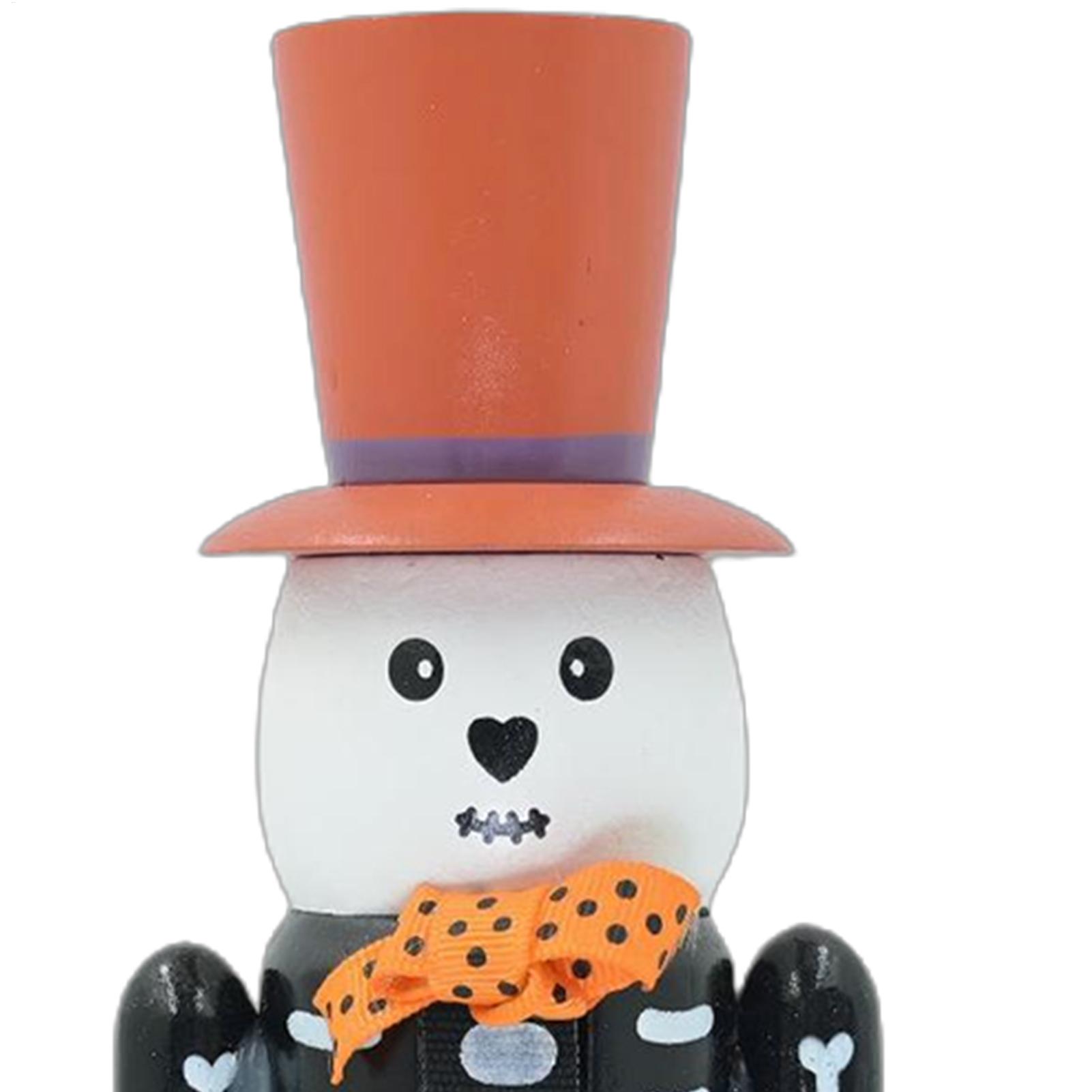 Nutcracker Figurine - Halloween Nutcrackers Wooden Spooky Skeleton Pumpkin