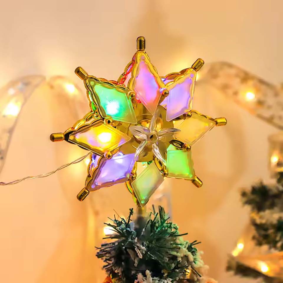 Star Tree Topper - Lighted Star Trees Topper Christmas LED