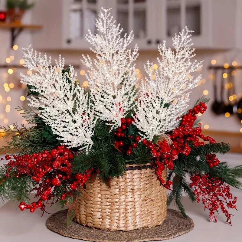 Christmas Wreath Fake - 24pcs Christmas Artificial Pine Branches, Realistic