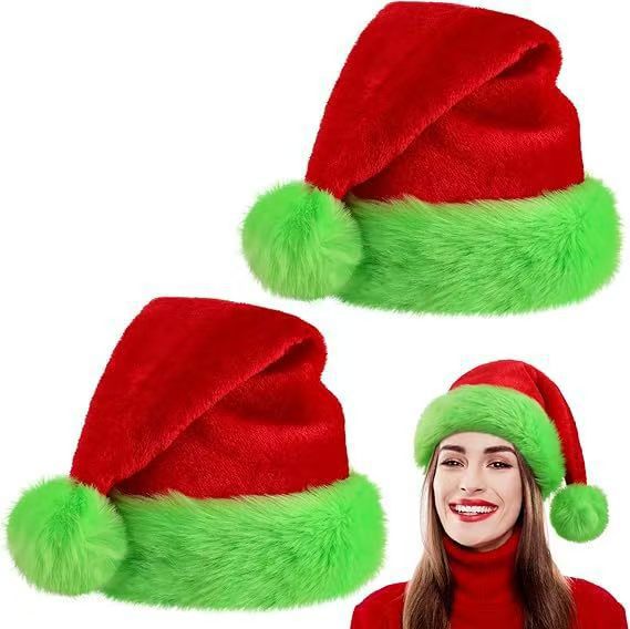 Santa Hat Plush - 1 PCS/10 PCS Christmas Santa Hat