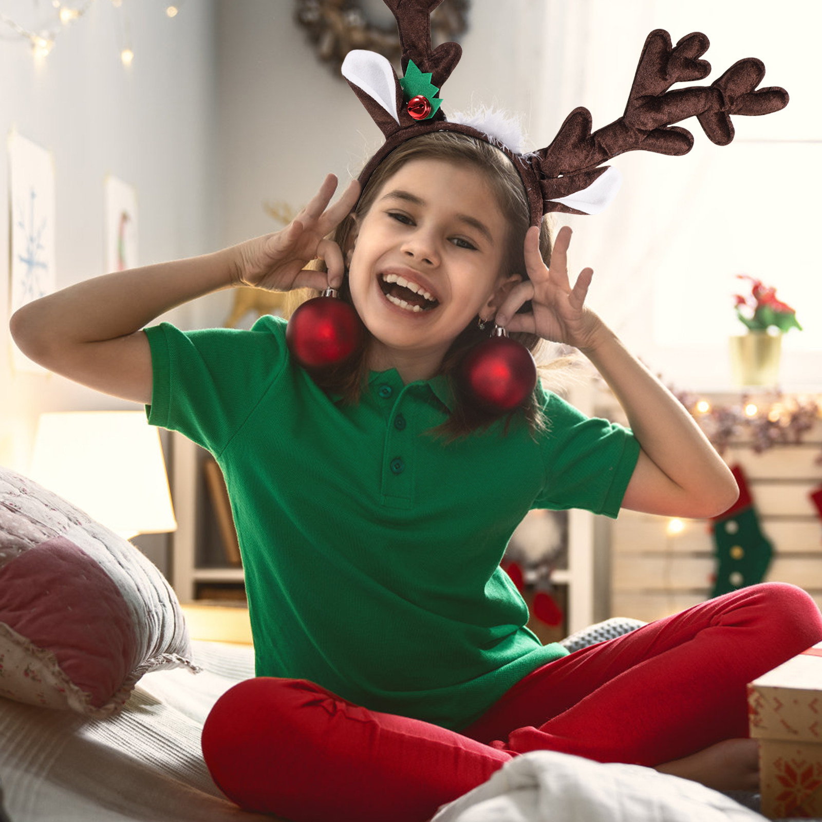Reindeer Antlers Headband Chri - Reindeer Antlers Headband ulasan dan harga