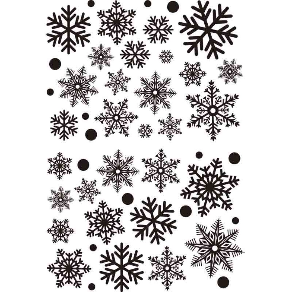 30pcs PVC Christmas Snowflakes - Snowflake Window Decal ulasan dan harga