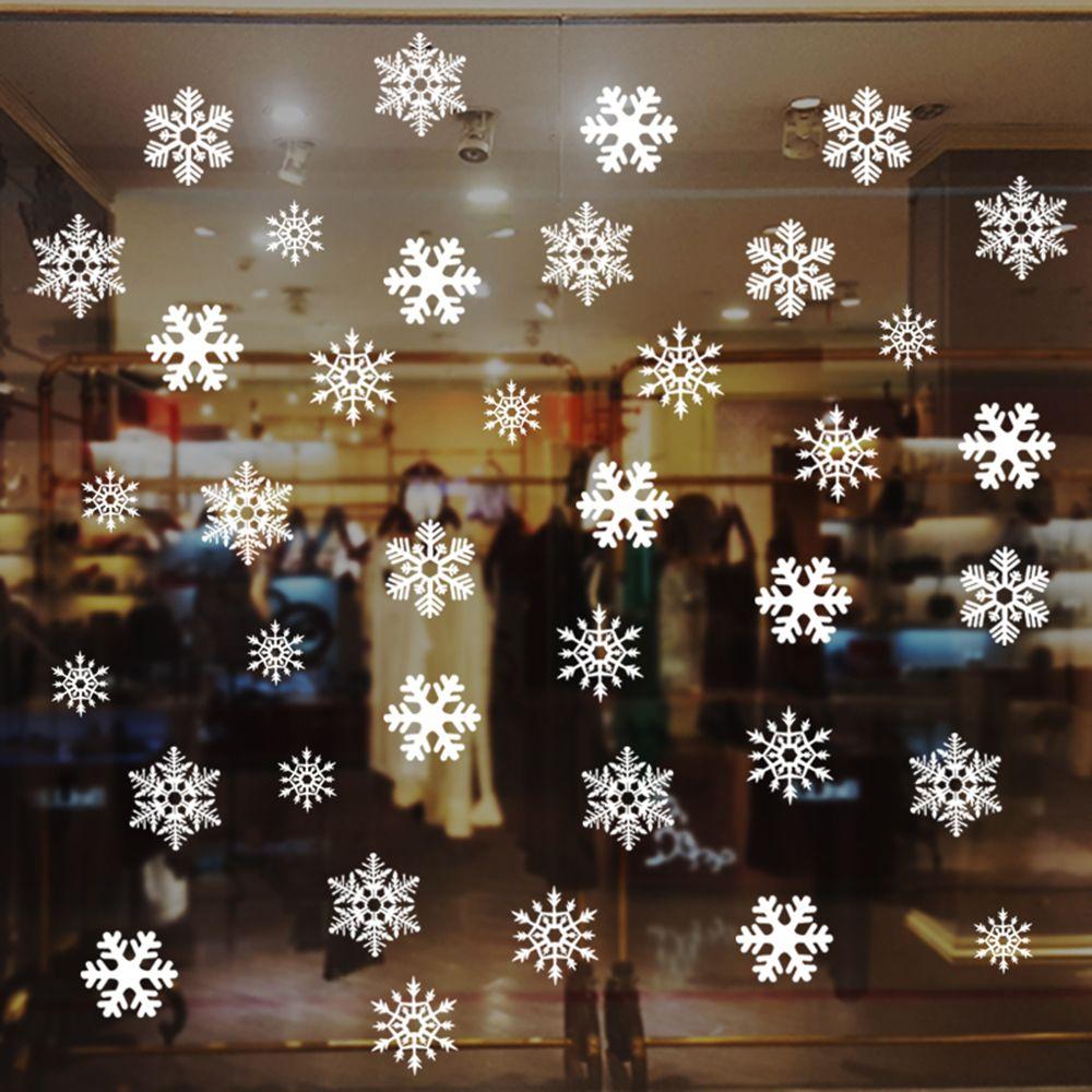 27/38PCS Gift Xmas  Festival S - Snowflake Window Decal ulasan dan harga