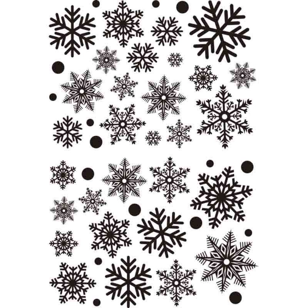 30pcs PVC Christmas Snowflakes - Snowflake Window Decal ulasan dan harga
