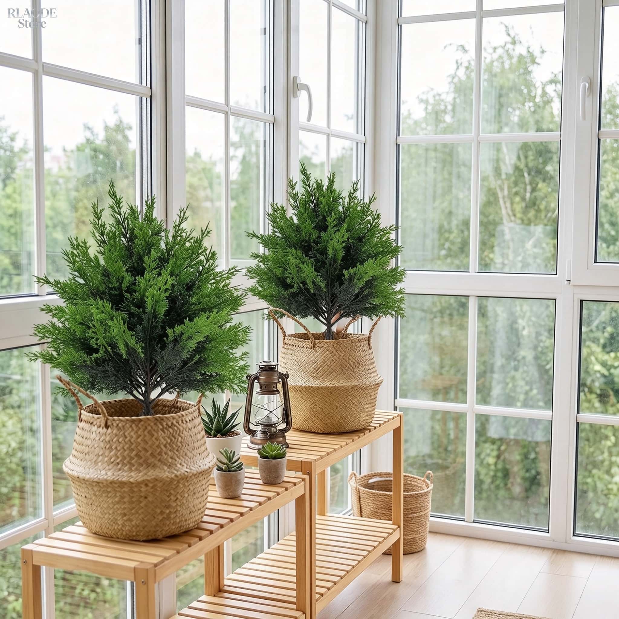 2pcs Outdoor Artificial Greene - Christmas Tree Artificial ulasan dan harga