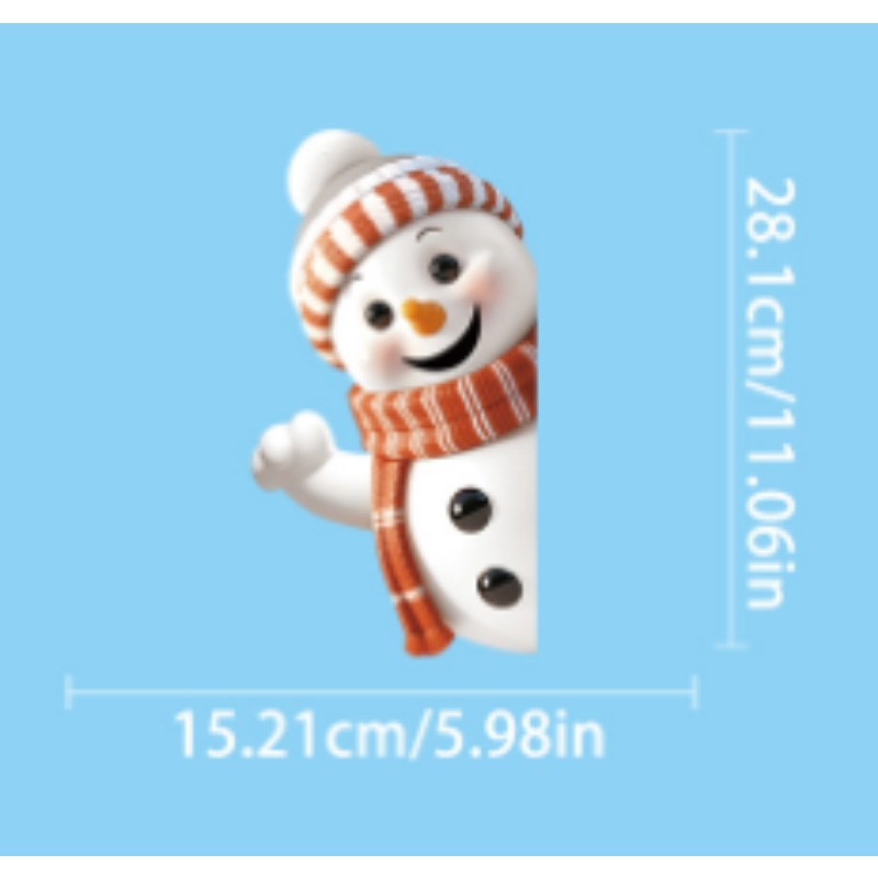 Snowman Snowflake Elk Christma - Snowflake Window Decal ulasan dan harga