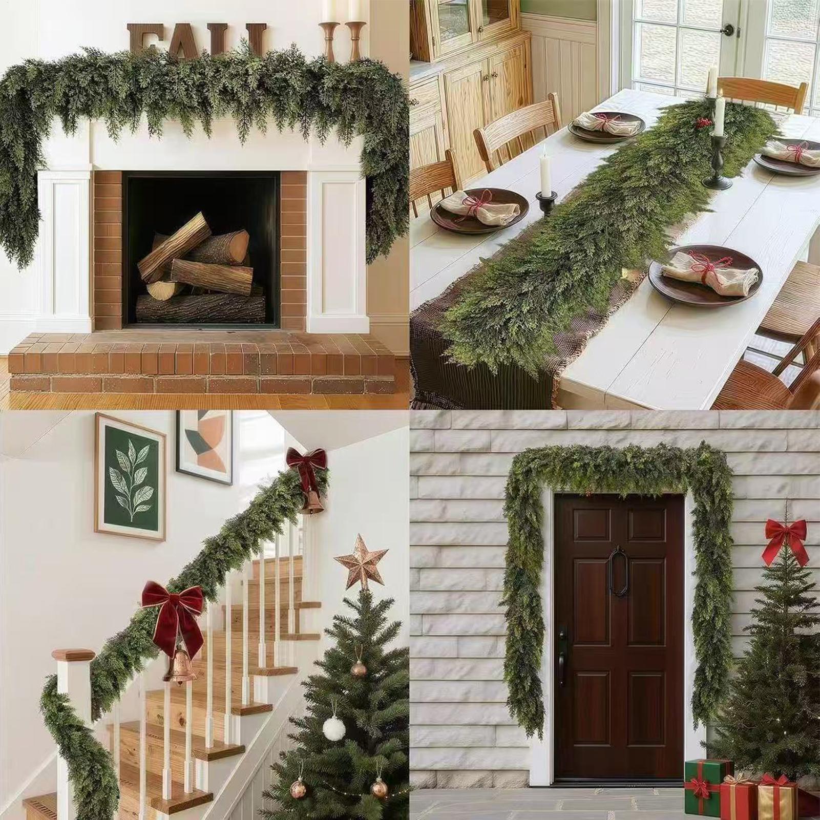 Christmas Garlands Artificial  - Christmas Wreath Fake ulasan dan harga