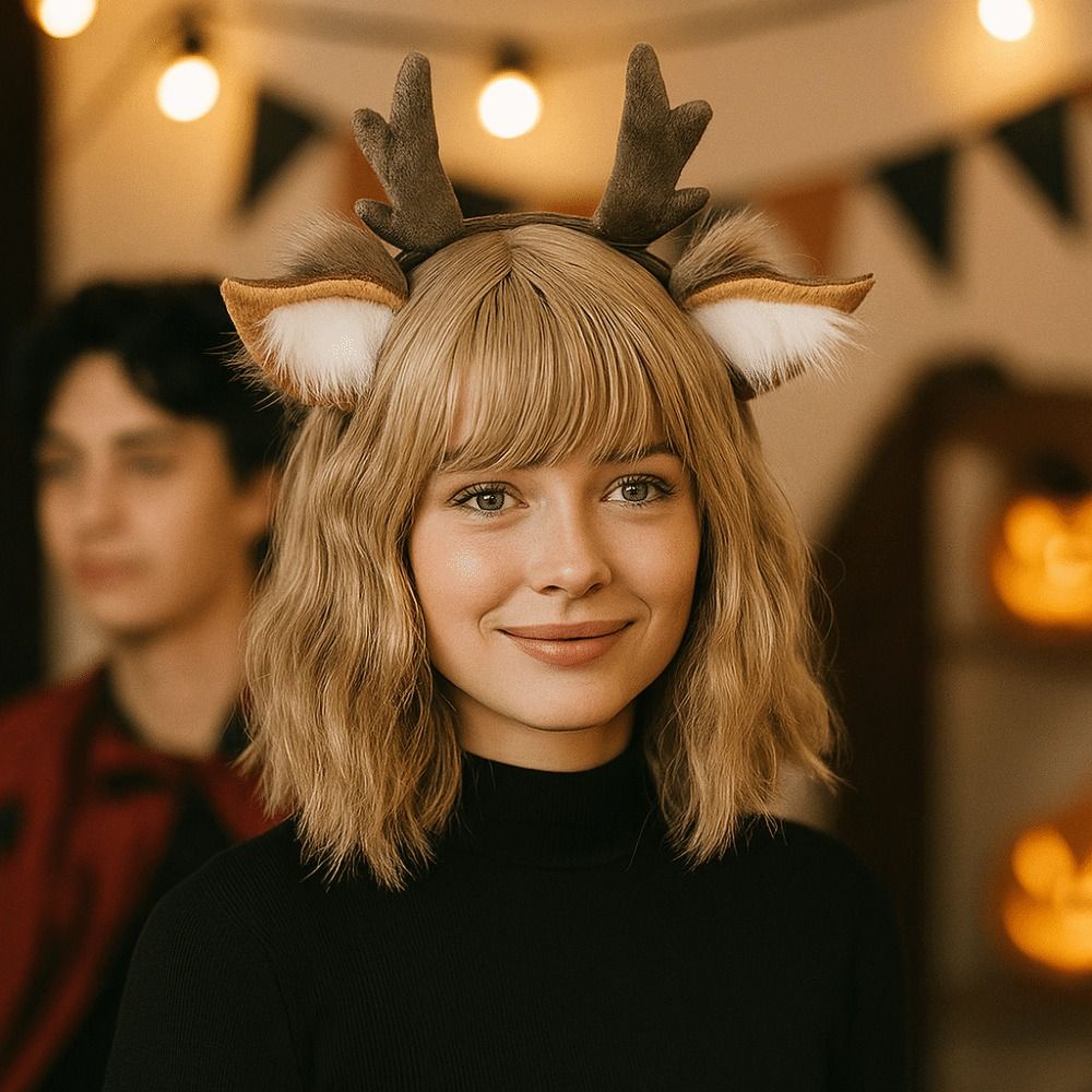 Deer Ears Reindeer Antler Head - Reindeer Antlers Headband ulasan dan harga
