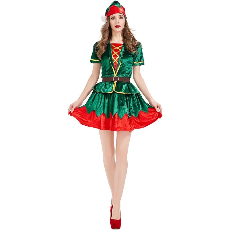 Women Christmas Green Elf Cost - Elf Costume Christmas ulasan dan harga