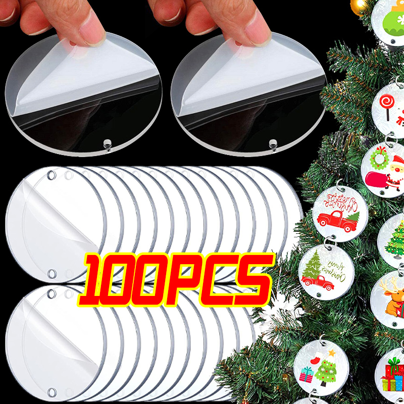 5/100x Blank Christmas Clear R - Christmas Stocking Hanging ulasan dan harga