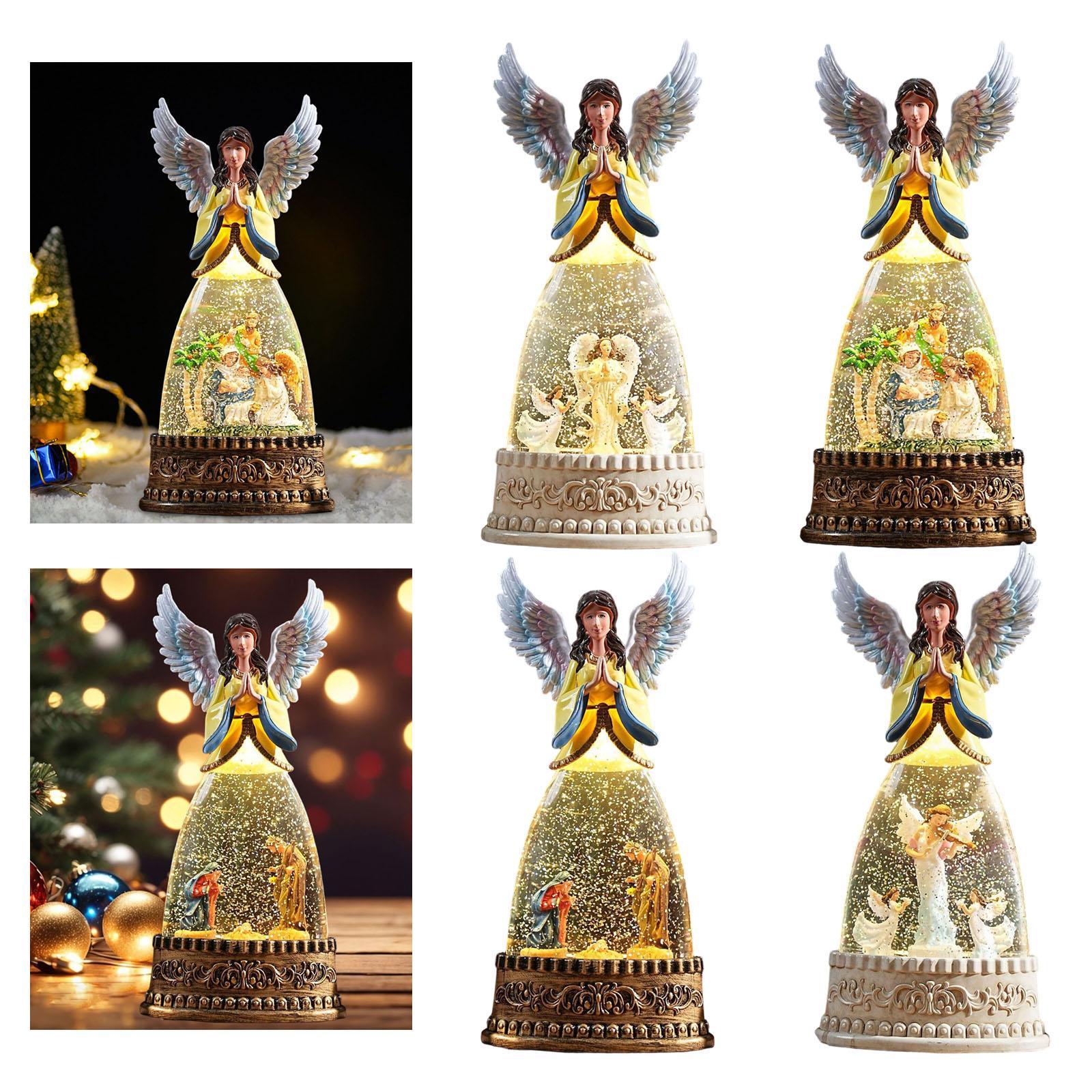 Lighted Angel Figurine Snow Gl - Snow Globe Musical ulasan dan harga