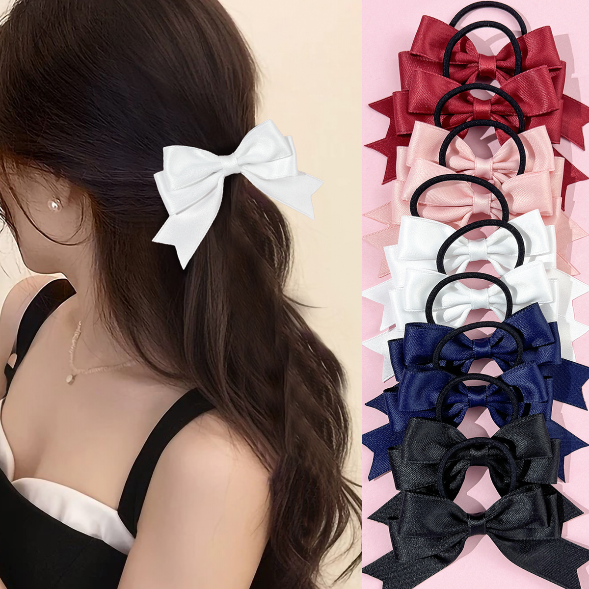 2 Pieces of Bow Hair Ties, Swe - Ribbon Bow Gift ulasan dan harga