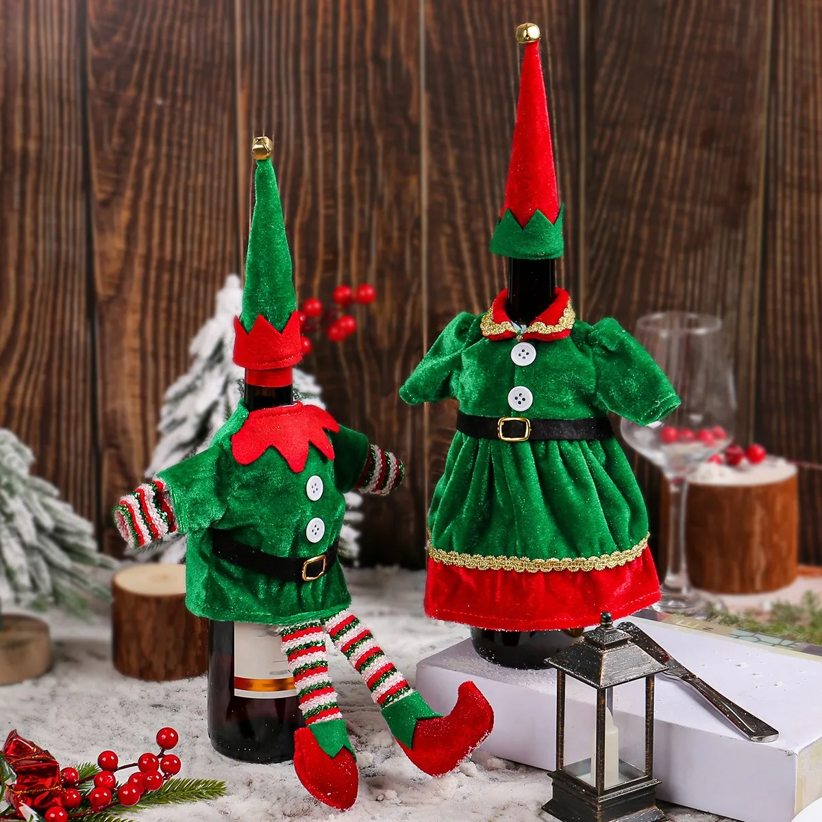 Christmas Cute Elf Wine Bottle - Elf Costume Christmas ulasan dan harga