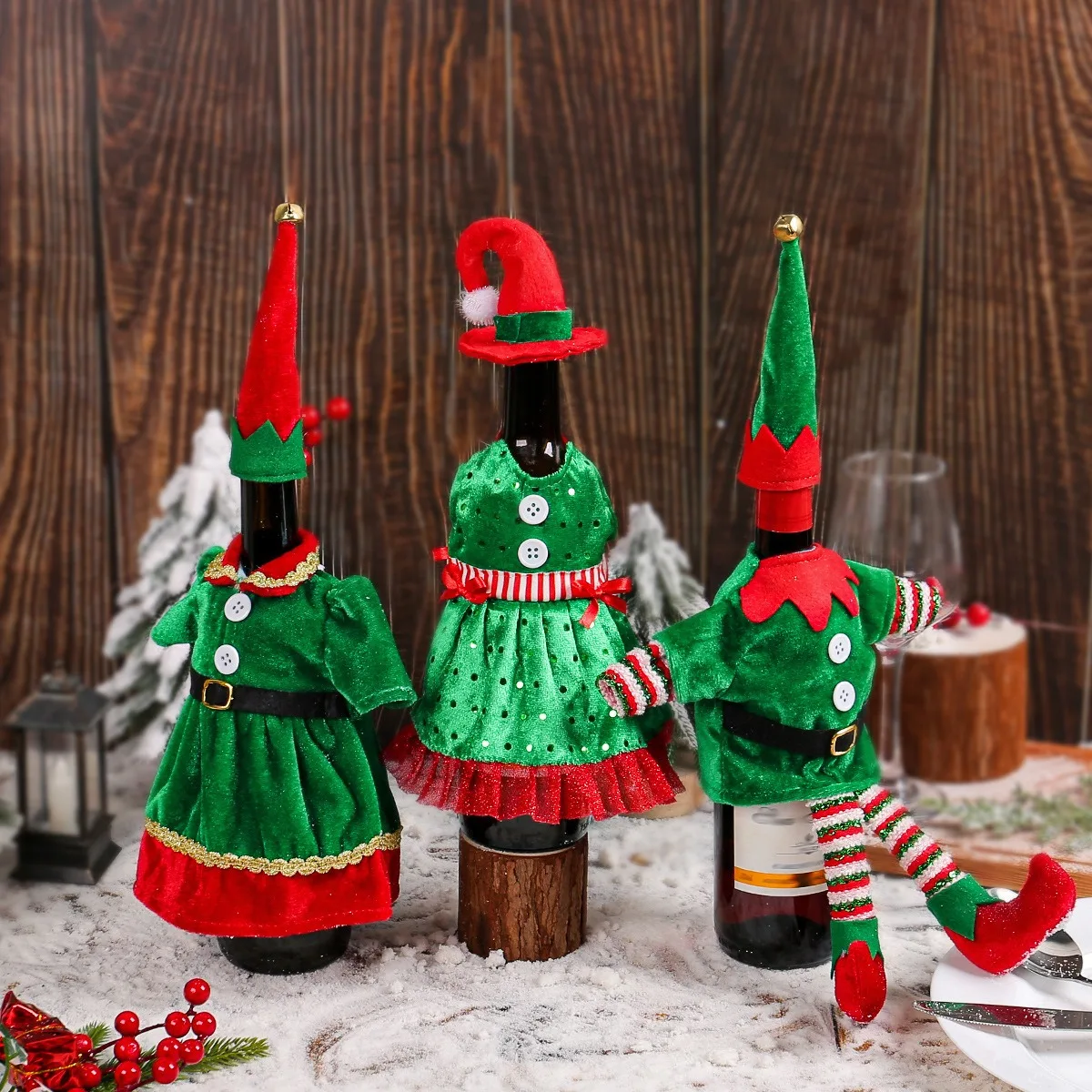 Christmas Cute Elf Wine Bottle - Elf Costume Christmas ulasan dan harga