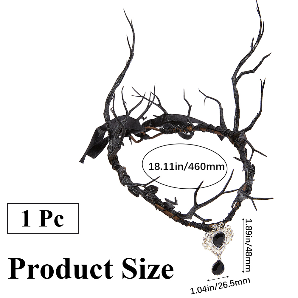 Black Fairy Headpiece Dark Rei - Reindeer Antlers Headband ulasan dan harga
