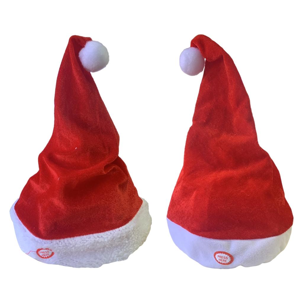 Singing Dancing Santa Hats Dec - Santa Hat Plush ulasan dan harga