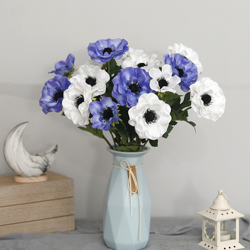 New 3 Heads Anemone Fake Flowe - Christmas Wreath Fake ulasan dan harga