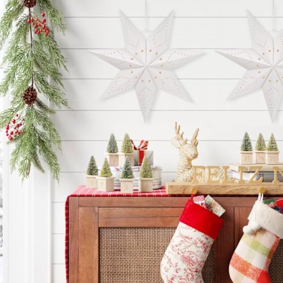 Paper Star Lantern Lamp Shade  - Star Tree Topper ulasan dan harga