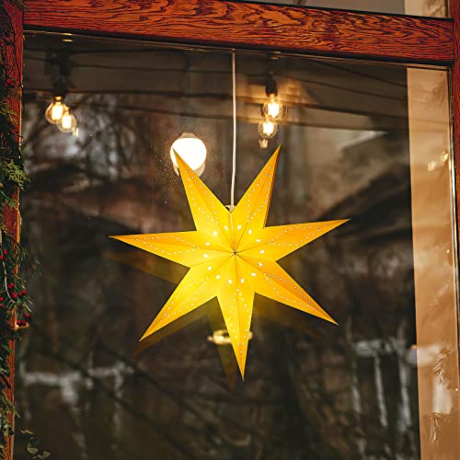 Paper Star Lantern Lamp Shade  - Star Tree Topper ulasan dan harga
