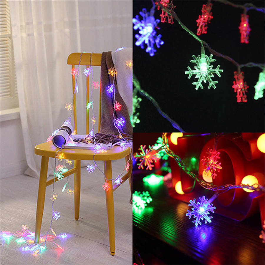 10/20/40 LED Snowflake String  - Led Fairy String Lights ulasan dan harga