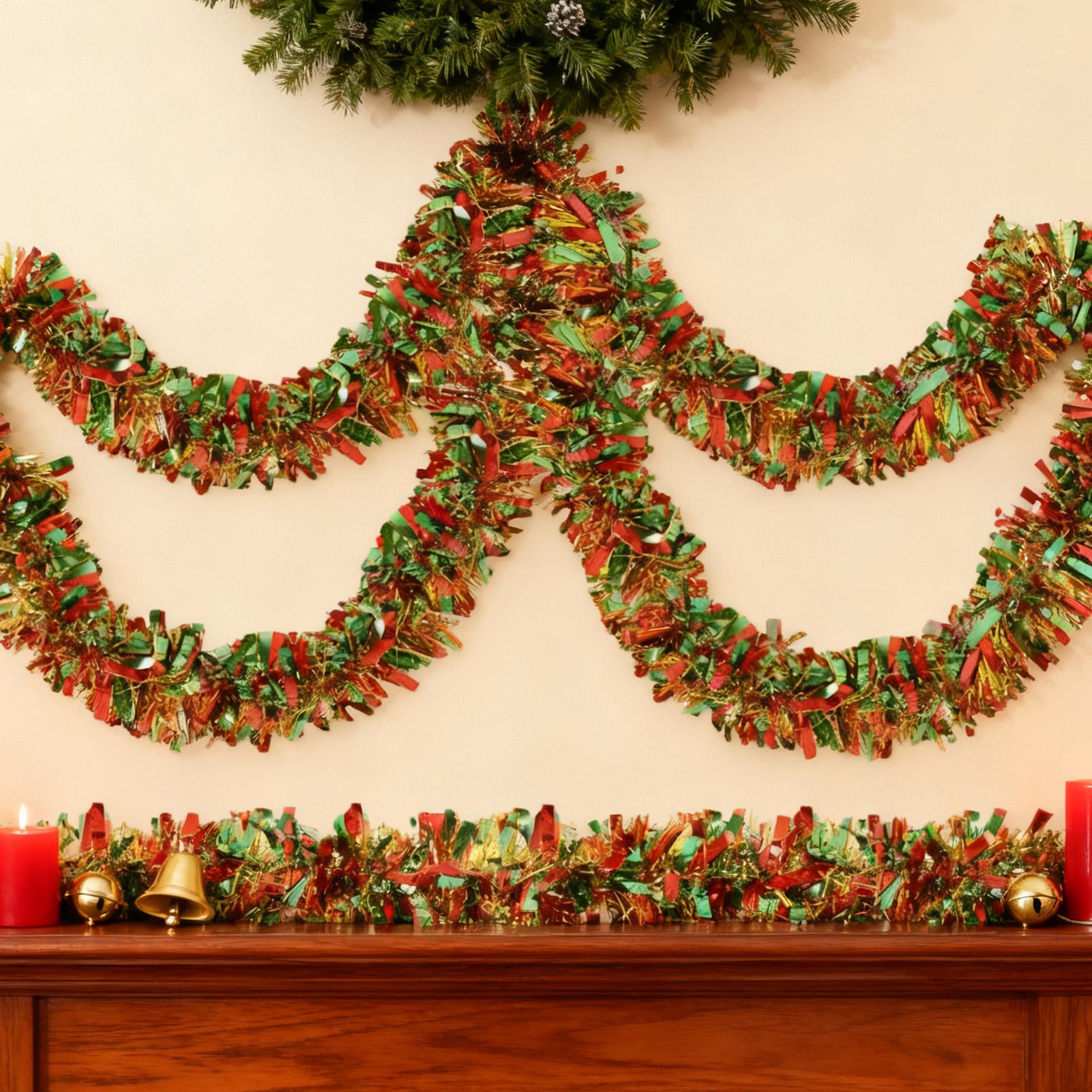 Christmas Tinsel Garland Spark - Tinsel Garland Decoration ulasan dan harga