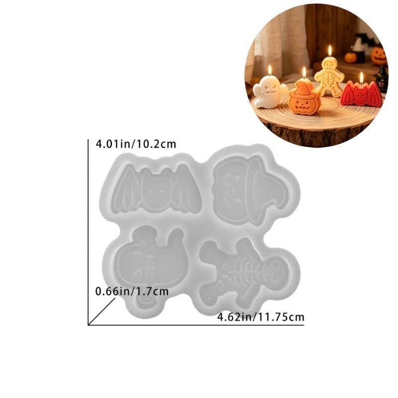 4-cavity silicone resin mold s - Holiday Candle Set ulasan dan harga