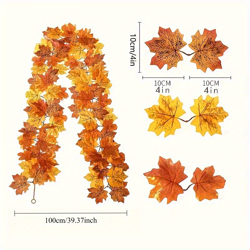 100CM Autumn Artificial Maple  - Christmas Wreath Fake ulasan dan harga