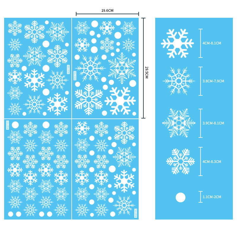 Removable Christmas PVC Static - Snowflake Window Decal ulasan dan harga